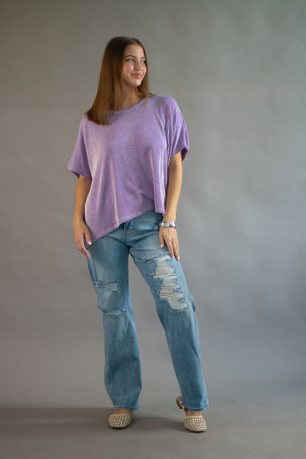 Finley Ribbed Oversized Top