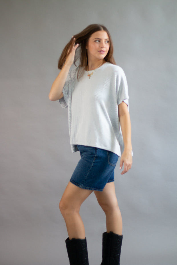 Finley Ribbed Oversized Top