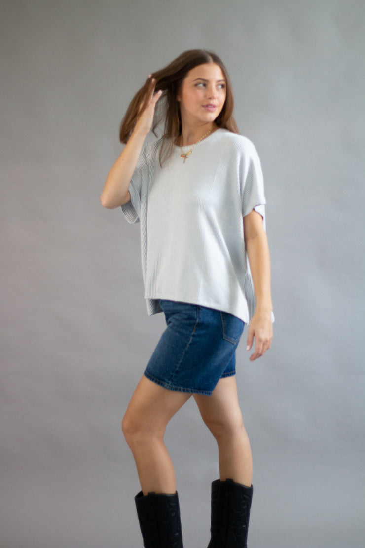 Finley Ribbed Oversized Top