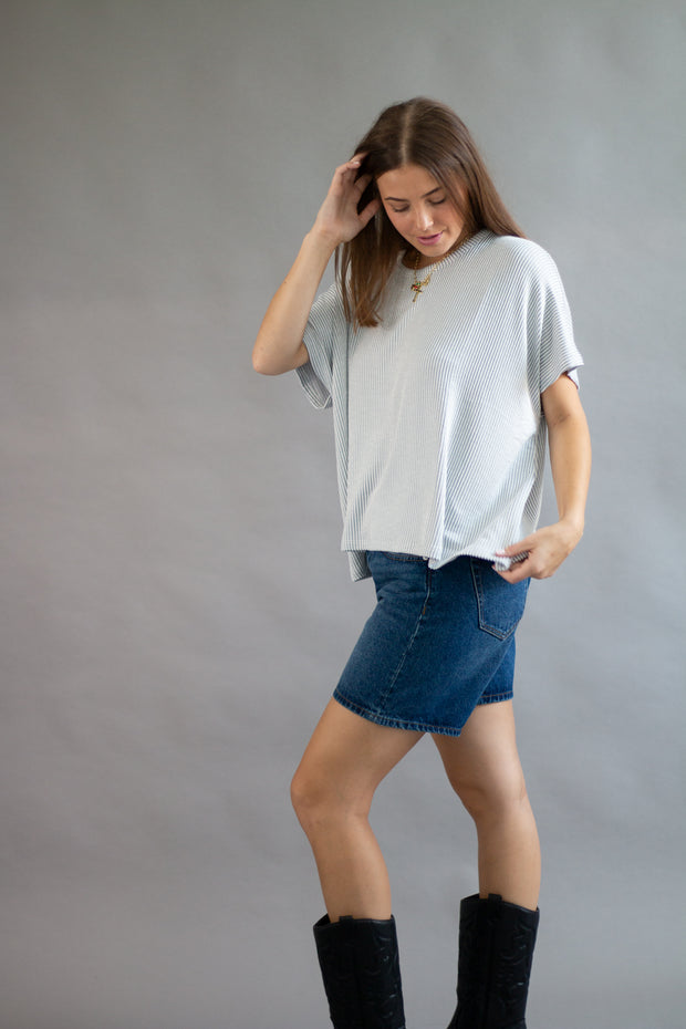 Finley Ribbed Oversized Top