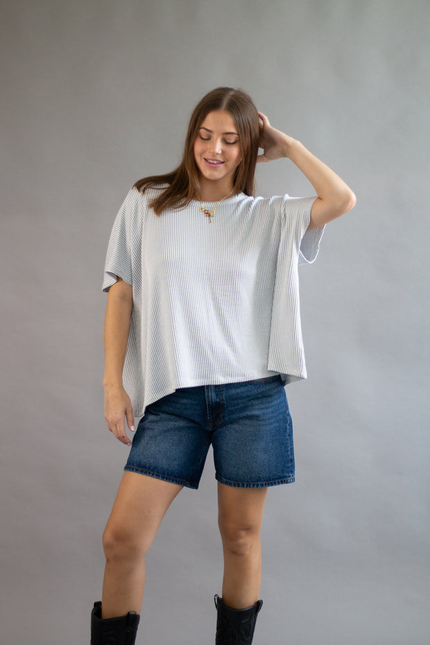 Finley Ribbed Oversized Top