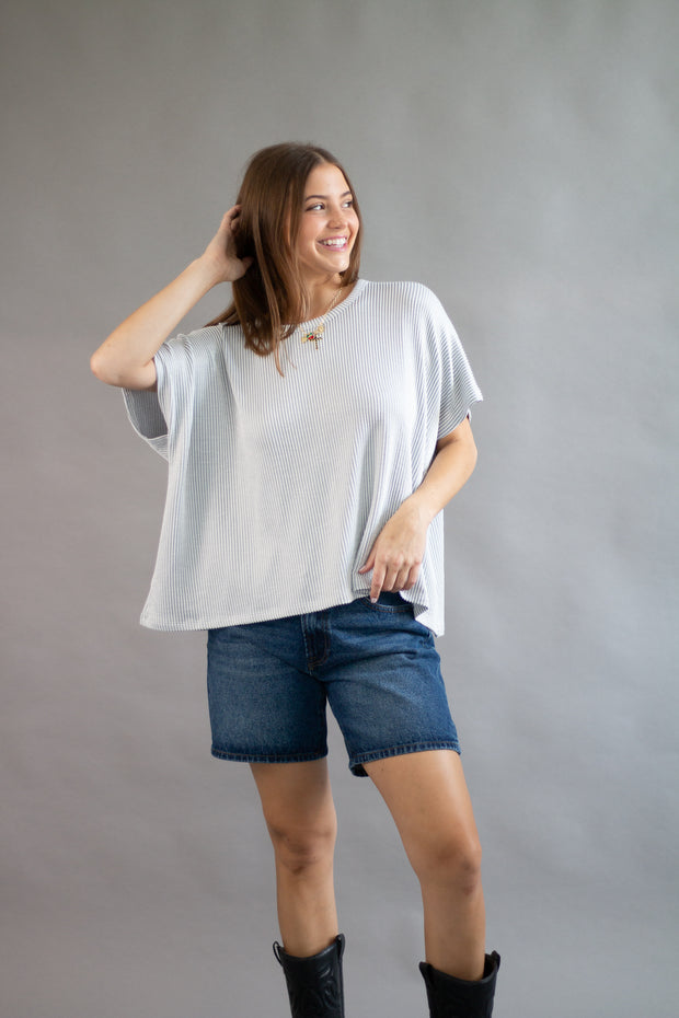 Finley Ribbed Oversized Top