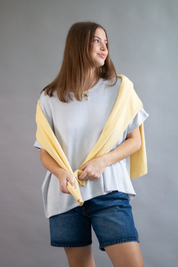 Finley Ribbed Oversized Top