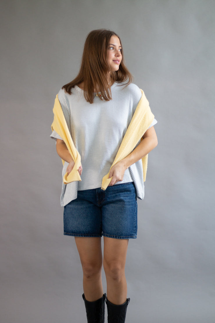 Finley Ribbed Oversized Top