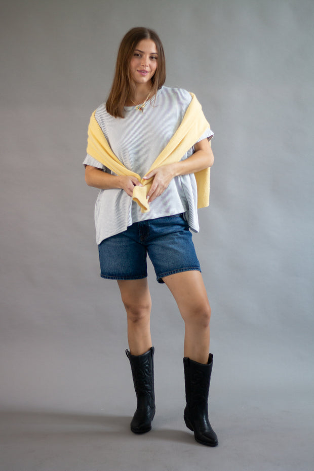Finley Ribbed Oversized Top