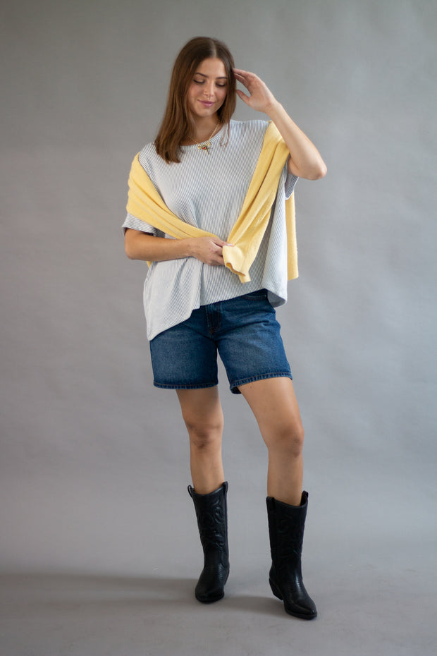 Finley Ribbed Oversized Top