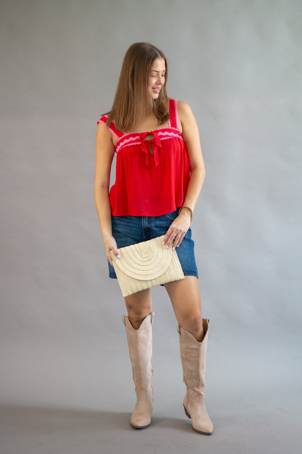 Wavy Trim Tank Top