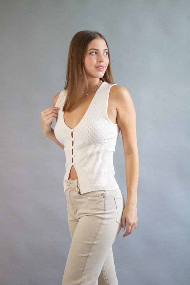 Pointelle Sweater Tank