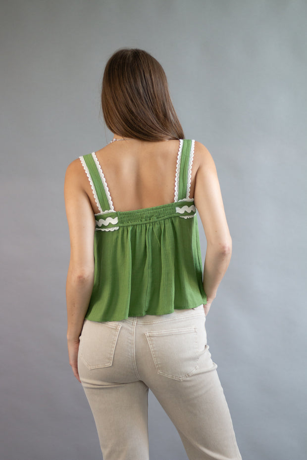 Wavy Trim Tank Top