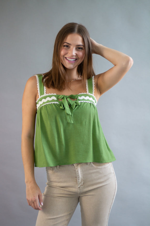 Wavy Trim Tank Top