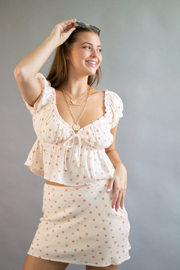 Strawberry Picking Skirt