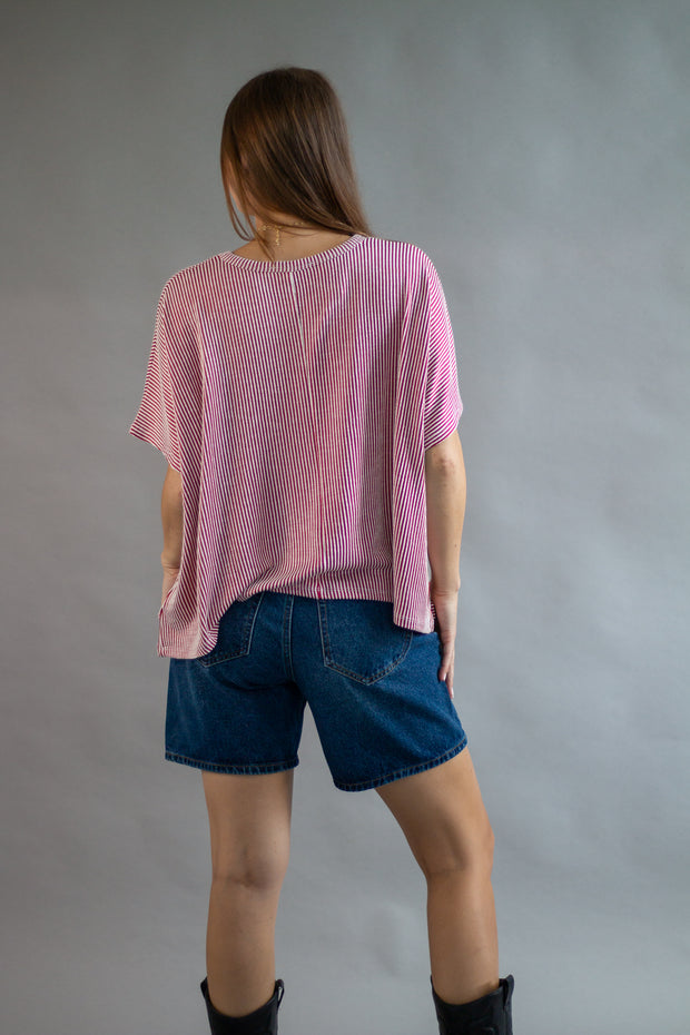 Finley Ribbed Oversized Top
