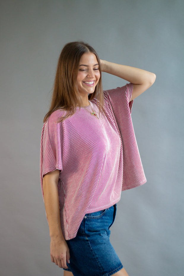 Finley Ribbed Oversized Top