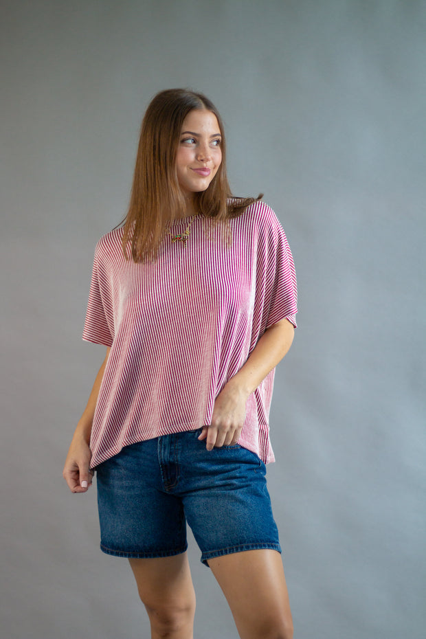 Finley Ribbed Oversized Top