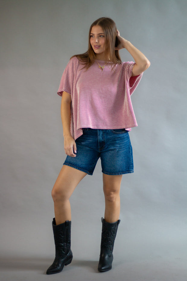 Finley Ribbed Oversized Top