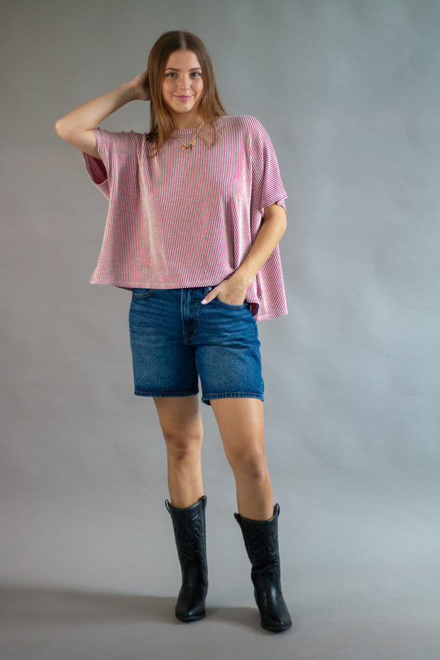 Finley Ribbed Oversized Top
