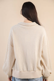 Brielle Waffle Knit Pullover
