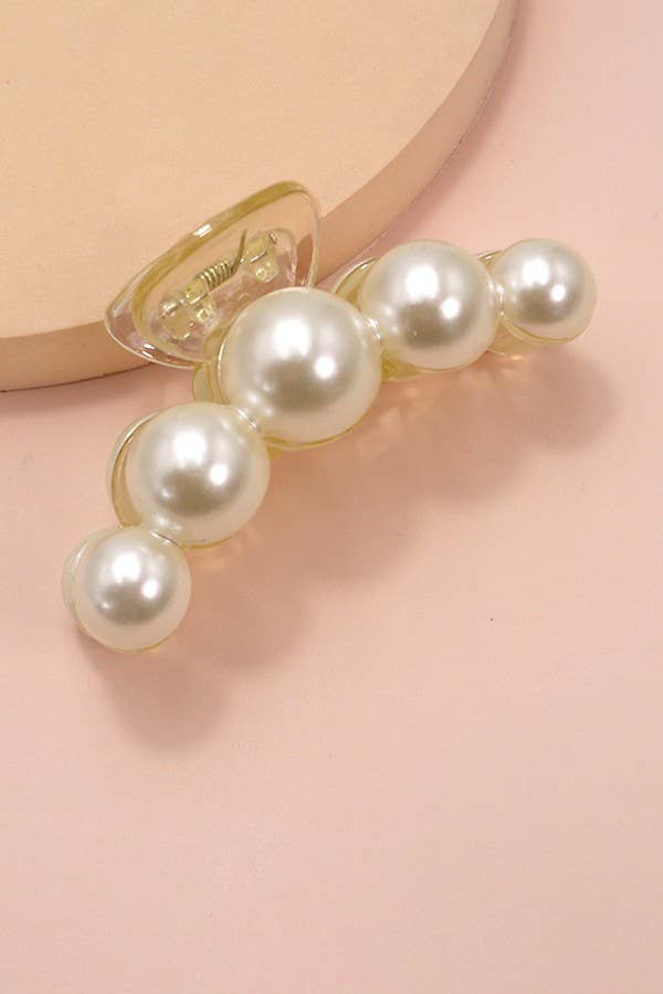 CLASSIC PEARL HAIR CLAW CLIPS