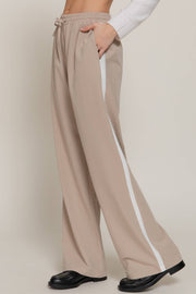 Striped Edge Drawstring Pants