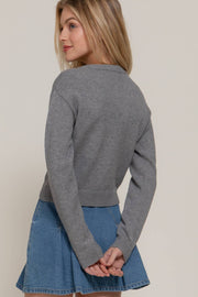 Teddy Time Embroidered Cardigan