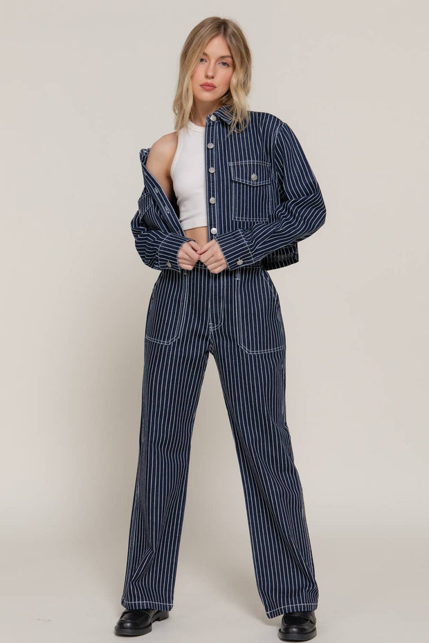 Boardwalk Stripe Straight Pants