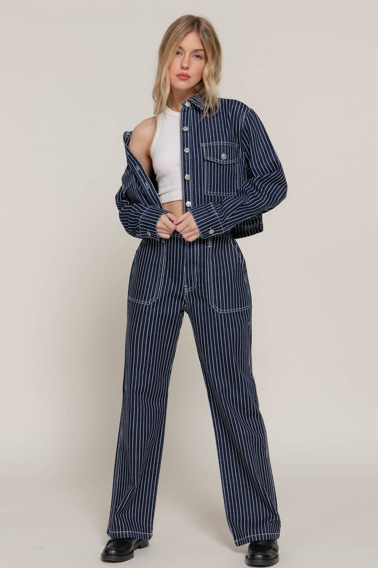 Boardwalk Stripe Straight Pants