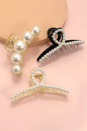 CLASSIC PEARL HAIR CLAW CLIPS