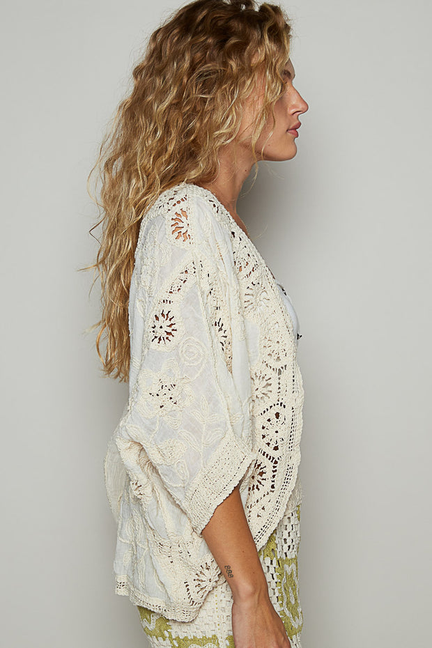 Romy Crochet Button Top