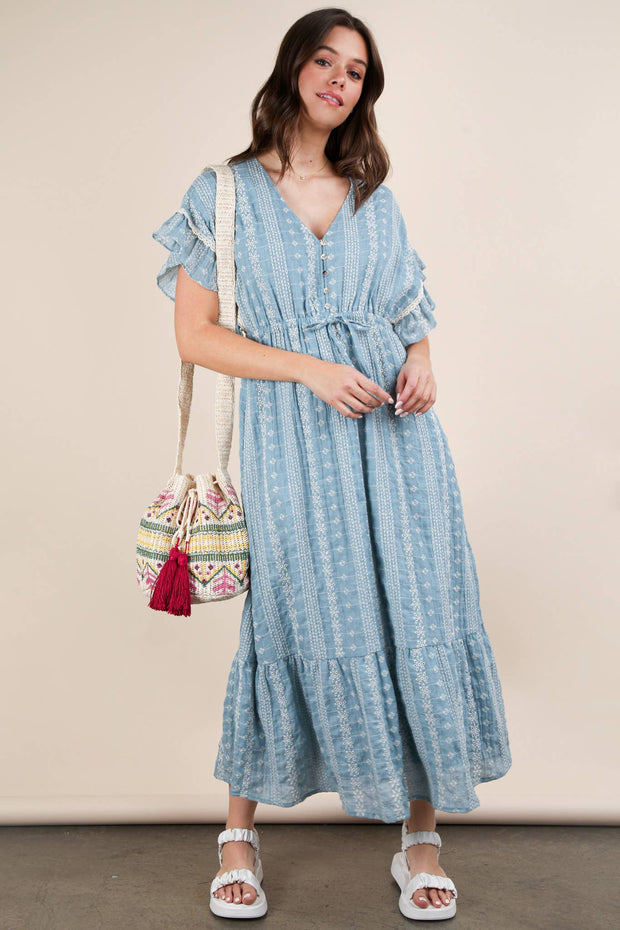 Saffron Boho Midi Dress