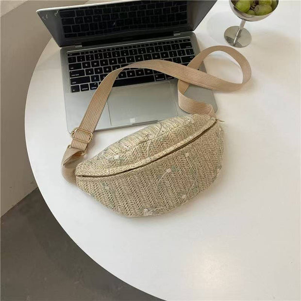 Crossbody Straw Bag
