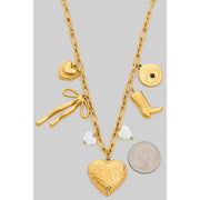 18k Gold Dipped Western Charm Necklace