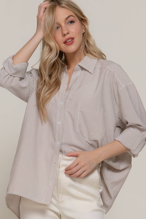 Boardwalk Stripe Oversized Shirt