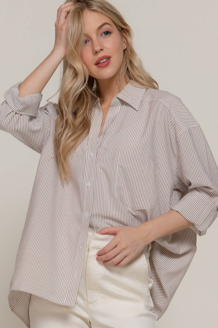 Boardwalk Stripe Oversized Shirt