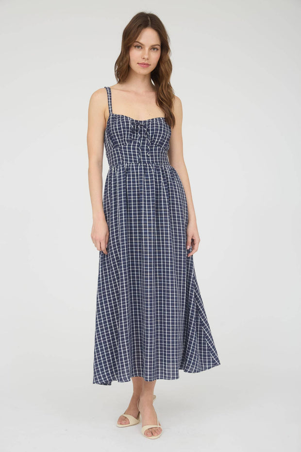 Taliah Plaid Midi Dress