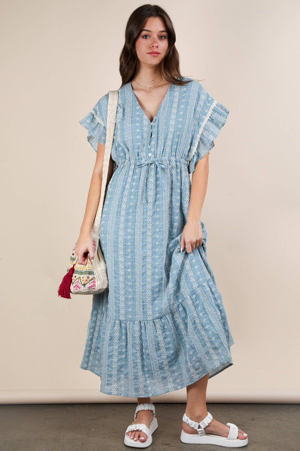 Saffron Boho Midi Dress