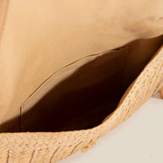 Shell Beaded Woven Envelope Clutch Purse