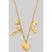 18k Gold Dipped Western Charm Necklace