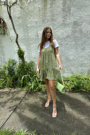 Isla Floral Mini Dress Sage
