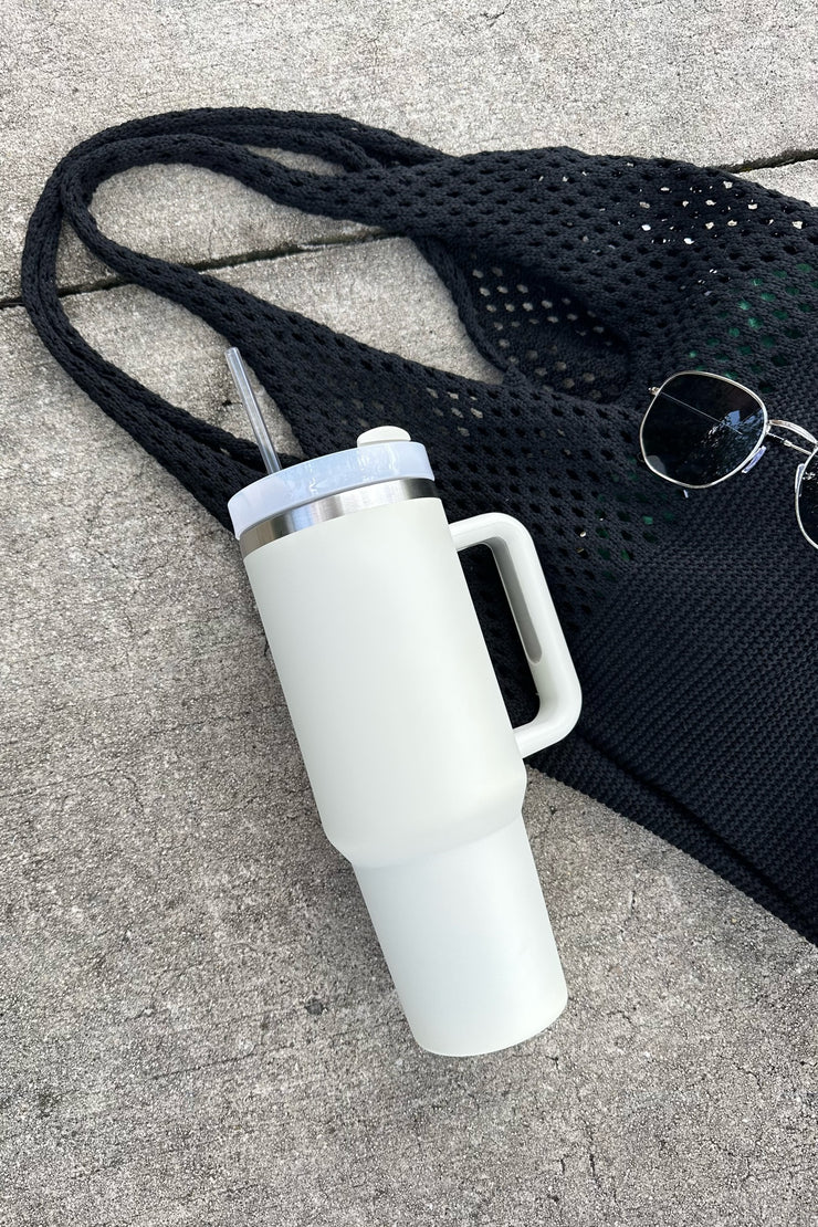 Cleo Steel Tumbler Beige