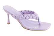 Heidi Braided Heeled Sandals Purple