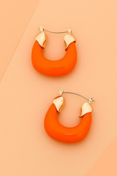 Chunky Acrylic Hoop Earrings
