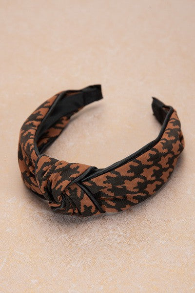 Houndstooth Knot Headband