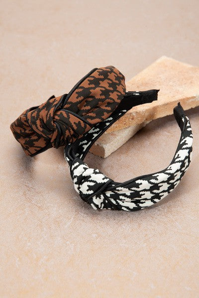 Houndstooth Knot Headband