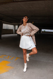 Mia Pleated Tennis Skirt White