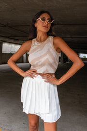Mia Pleated Tennis Skirt White