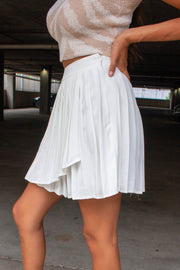 Mia Pleated Tennis Skirt White