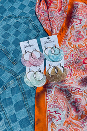 Marbled Acetate Hoop Earrings