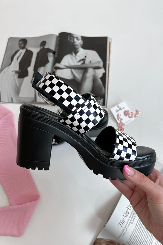 Tiffany Platform Sandals Checkered