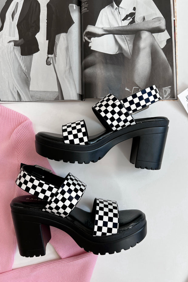 Tiffany Platform Sandals Checkered