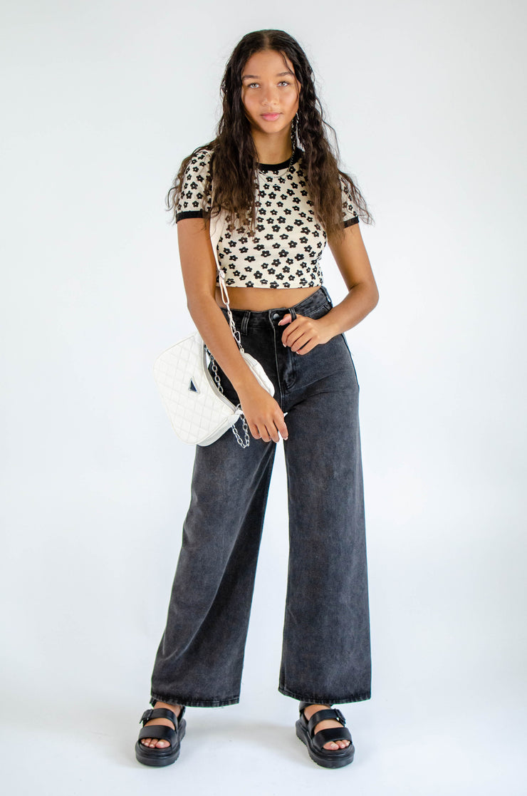 Kelley Wide Leg Jeans Black
